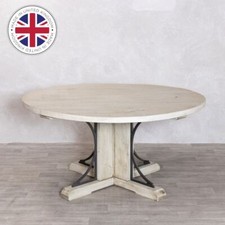 BESPOKE ROUND DINING TABLE RESTAURANT TABLE MANY SIZES MADE IN THE UK