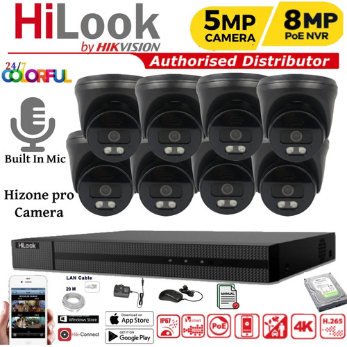 Hikvision 8mp colorvu poe cctv - 8mp,