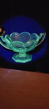  Vintage Art Deco Glass 'Chippendale' Bowl (T78) Davidson lavender Uv glow