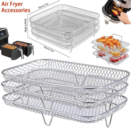 Air fryer rack stackable - fryer,