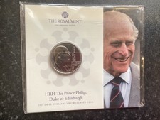 HRH Prince Philip Memorial £5 Coin dated 2021. Royal Mint BU Sealed Pack.