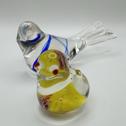 Art glass bird ornaments - ornaments, x2