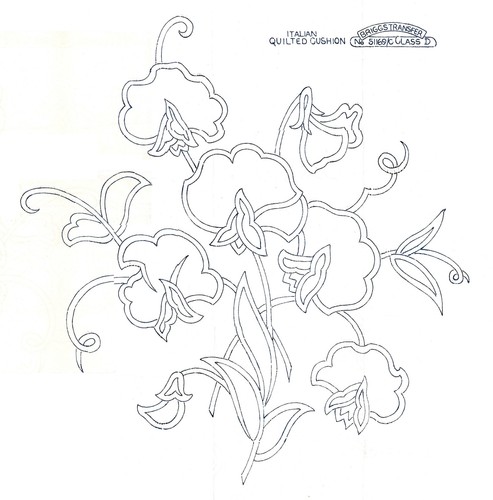 Vintage embroidery transfer - embroidery,