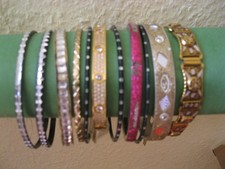 11 girls metal bangles / braclets new & used