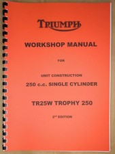 TRIUMPH TR25W TROPHY WORKSHOP