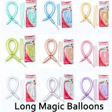 100 X Long Chrome Balloons Latex Balons 260Q Twisting Modelling Long Balloons UK