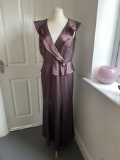Patra ladies purple two tone full length maxi evening Cocktail dress Size 12