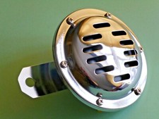 MOTORCYCLE HORN CLASSIC CHROME 6 VOLT 6V 100mm BSA TRIUMPH AJS NORTON