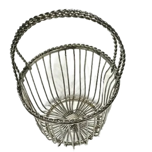 Mini silver wire basket - wire,