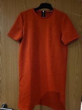 Zara Velour Orange Dress Size