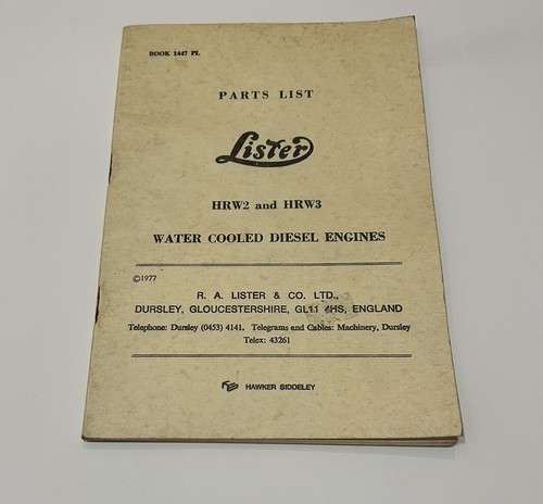 Lister parts list hrw - parts, 2
