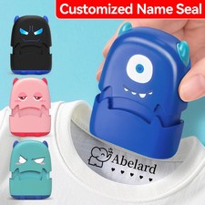 Baby Name Stamp Kit Reusable Clothes School Bags Non-Toxic Waterproof Ink Seal
