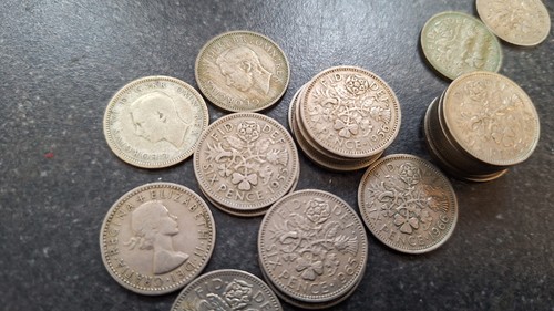 Lucky sixpence six pence - sixpence,