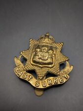 Genuine East Surrey Regiment 1916 Economy Issue Cap Badge