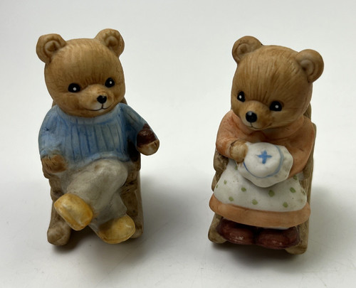 Vintage homco pair bears in - vintage, of