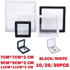 10-30x 7/9/11cm 3D Floating View Jewelry Coin Display Frame Holder Box Case NEW