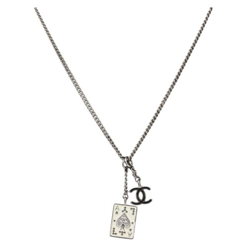 Chanel necklace metal - chanel, silver