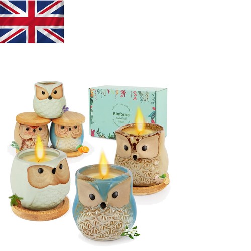 Thoughtful owl candle gift set - candle,