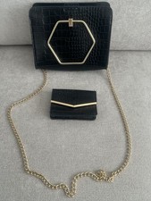 Ladies Black & Gold Handbag /