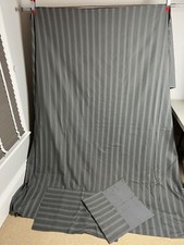 Gorgeous Coloroll super king duvet cover set charcoal textured stripe Used VGC