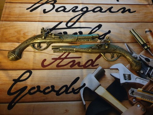 Pair vintage brass metal - vintage,