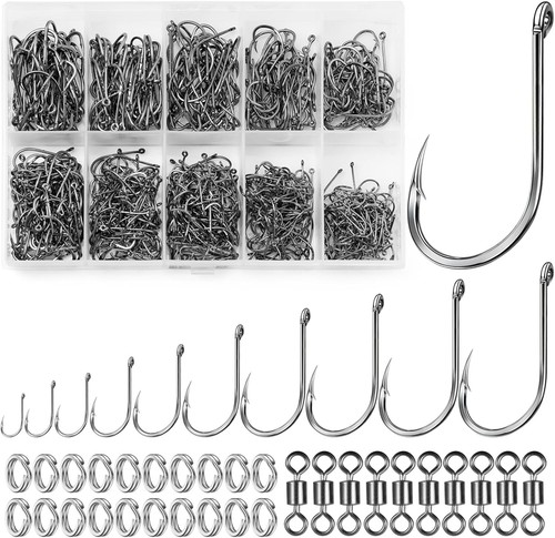 630pcs fishing hooks mixed - 630pcs,