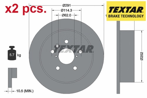 Pcs rear brake disc set - pcs,