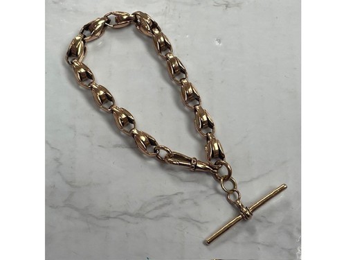 9ct rose gold tulip bracelet - gold,