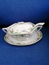Antique Small Tureen Grindley&co With Spoon The Excelsior England Backstamp 