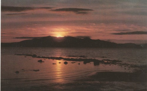 Sunset over isle arran - over, of