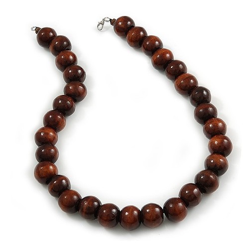 Chunky round wooden - round, bead