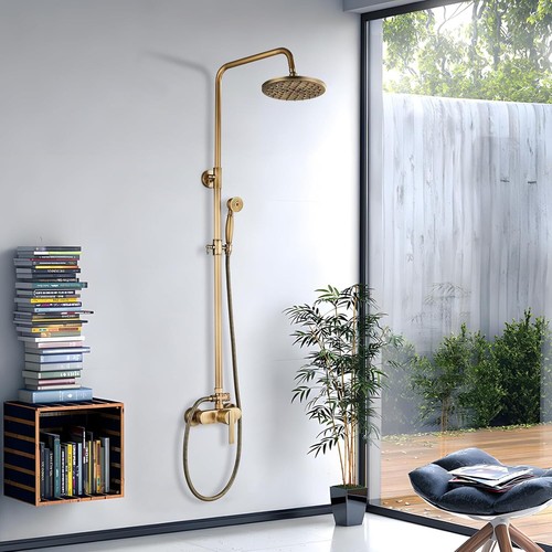 Antique brass shower system - antique,