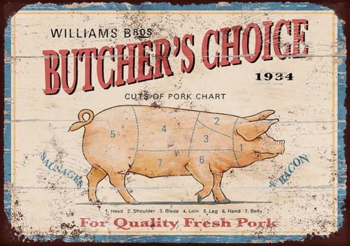 Butcher choice metal - butcher's, wall