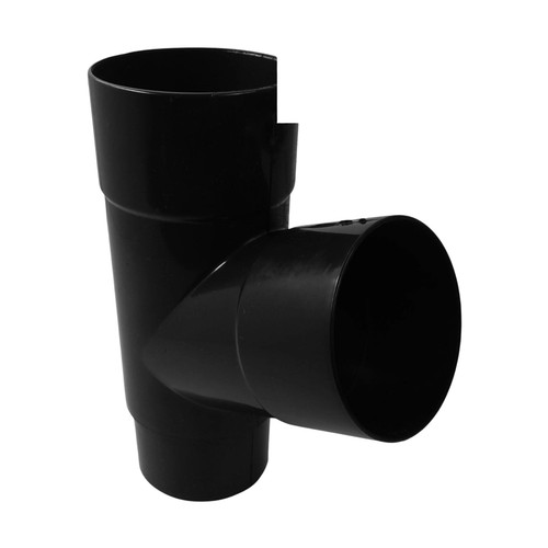 Upvc half round 68mm - 68mm, black