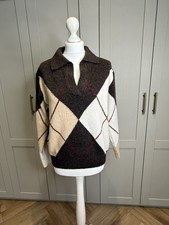 Women’s Argyle Jumper Brown