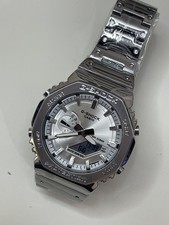 G-SHOCK GM2100 Metal Series All Silver Mens’ Boys’ Fashion Analog Digital Watchs