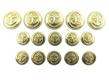 Anchor Buttons Round Gold