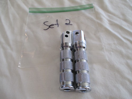 Chrome billet rear foot - chrome,