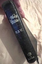 Eyre & Spottiswoode A J Holman Leather Bound Holy Bible Old & New RSV 1970s
