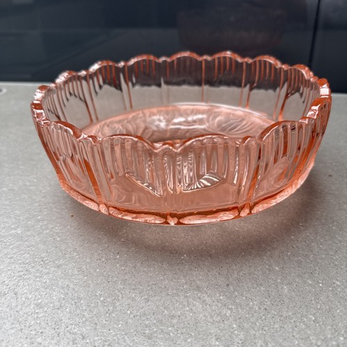 Art deco pink glass rose - art,
