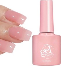 Sheer Pink Jelly Gel Nail