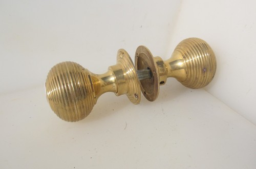 Brass beehive door - door, knobs