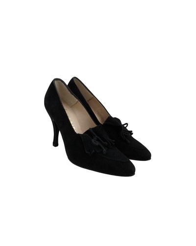 Chanel suede fringe heels - chanel,