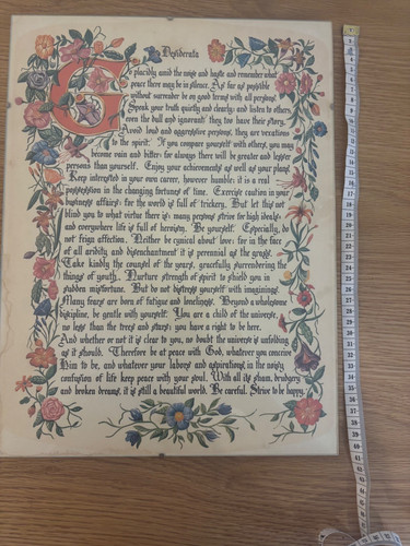 Vintage desiderata poem - desiderata,