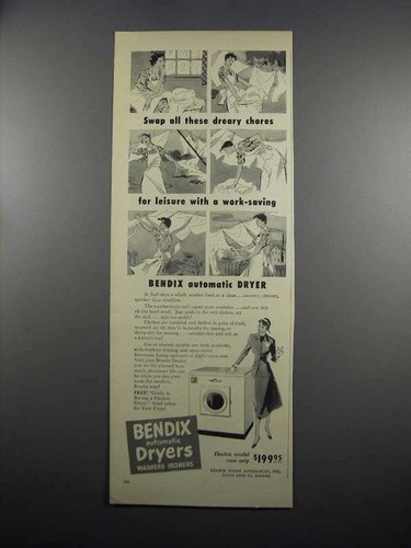 1950 bendix automatic dryer - bendix, ad