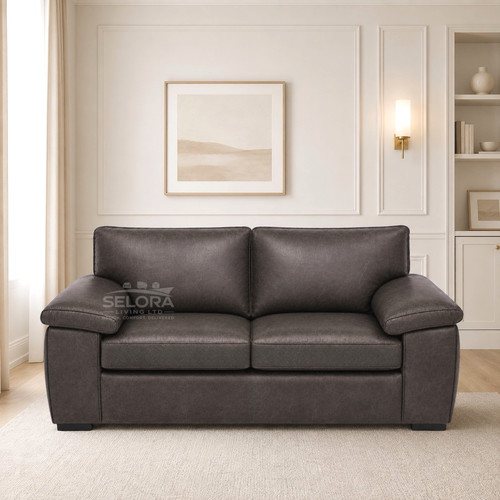 Amalfi faux leather sofa set - leather,
