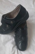 Damart Shoes With Stick Down Fastening Size 4. Black.