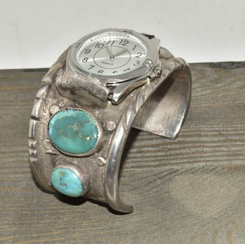 Vintage navajo turquoise watch - vintage,