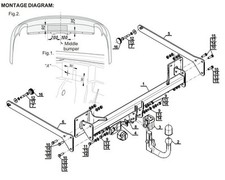 Detachable Swan Neck Tow Bar