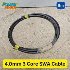 4.0mm 3 Core SWA - 5 Metre - Outdoor Cable Steel Wired Armoured DELIVERED!